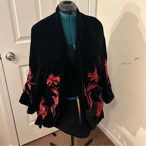 Chicos velvet embroidered jacket